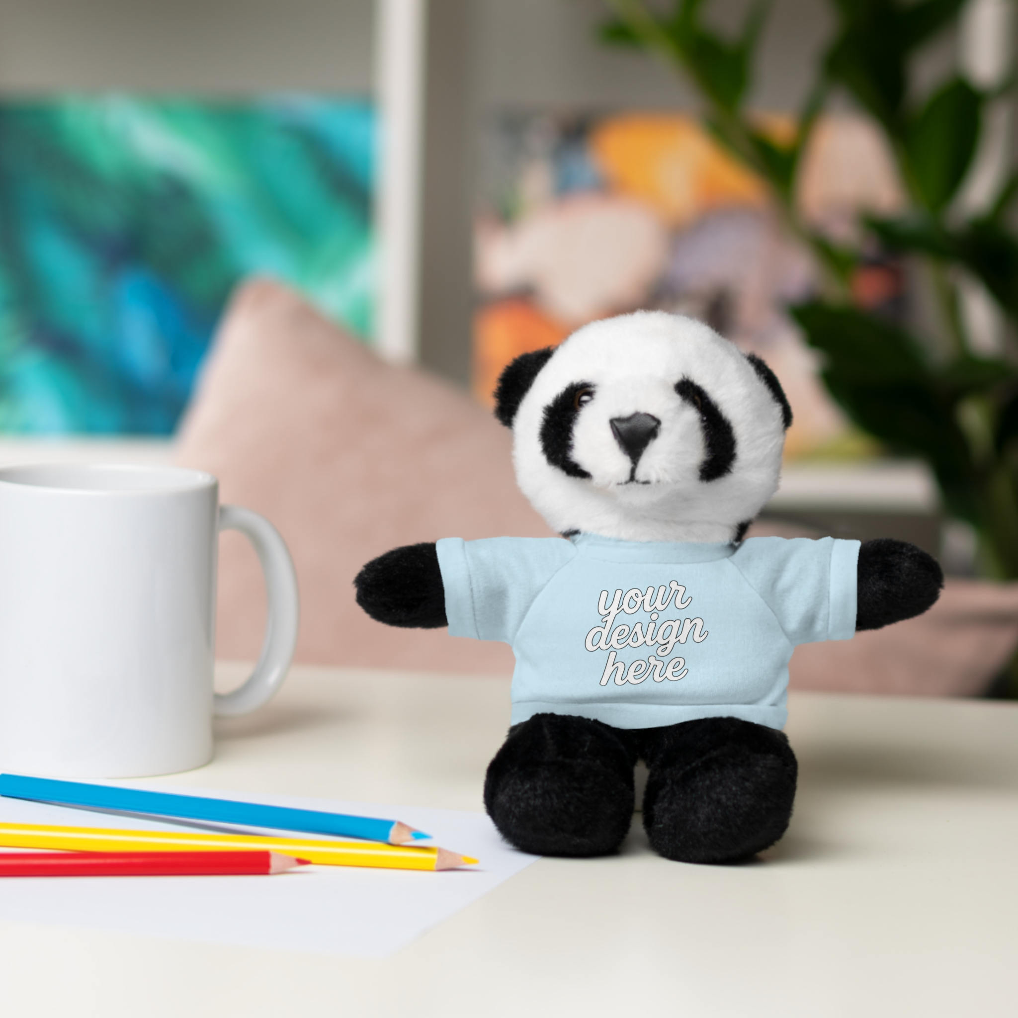 14829068676062349333_2048.webp Customizable Stuffed Animals - Personalized Teddy Bear with Tee, Gift for Kids, Birthday, Special Occasions, Cuddly Companion