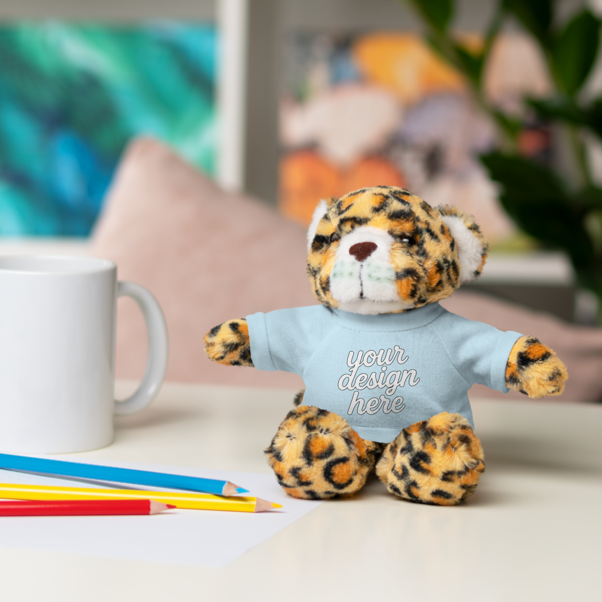 15109136914641633726_2048.webp Customizable Stuffed Animals - Personalized Teddy Bear with Tee, Gift for Kids, Birthday, Special Occasions, Cuddly Companion
