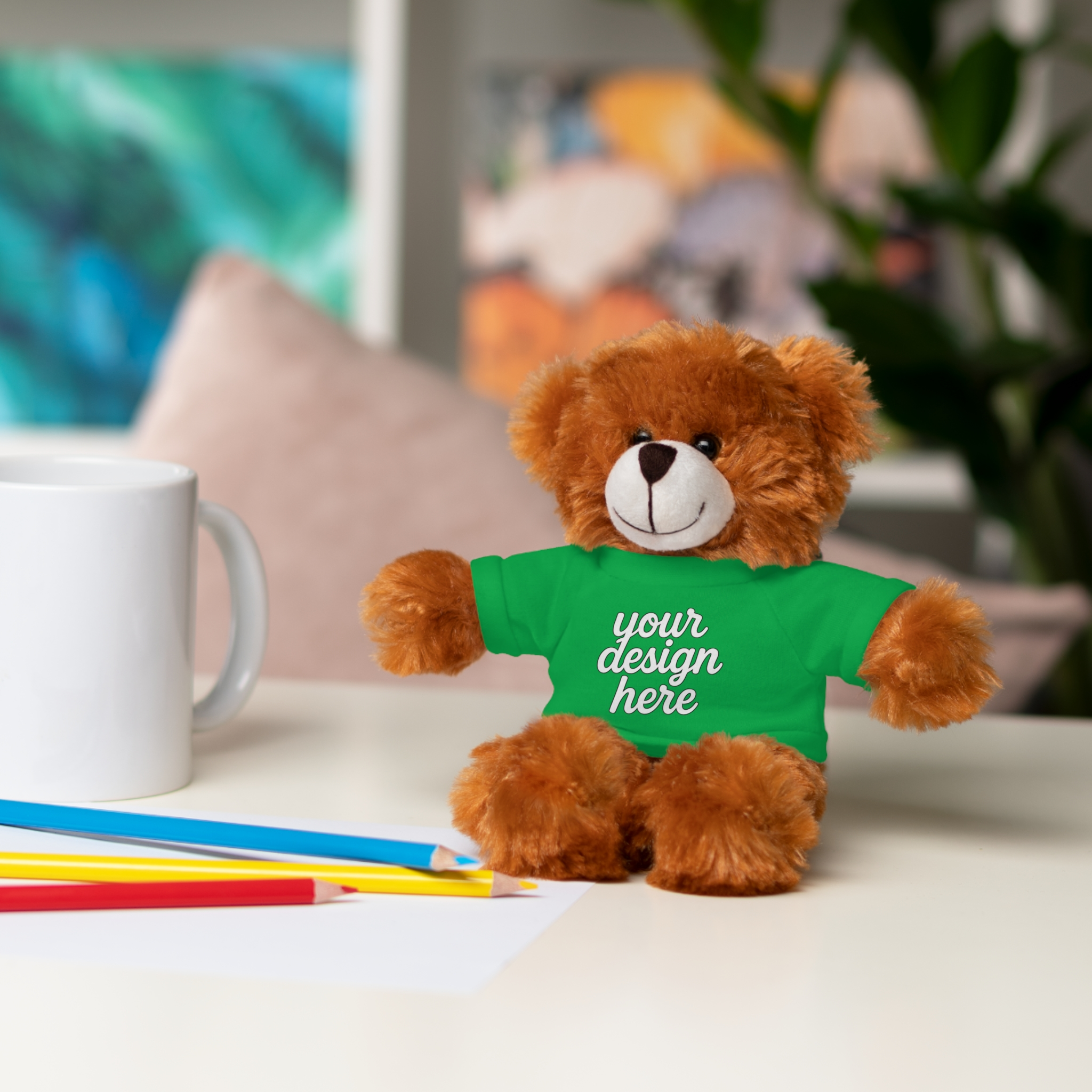 15392899120487119472_2048.webp Customizable Stuffed Animals - Personalized Teddy Bear with Tee, Gift for Kids, Birthday, Special Occasions, Cuddly Companion