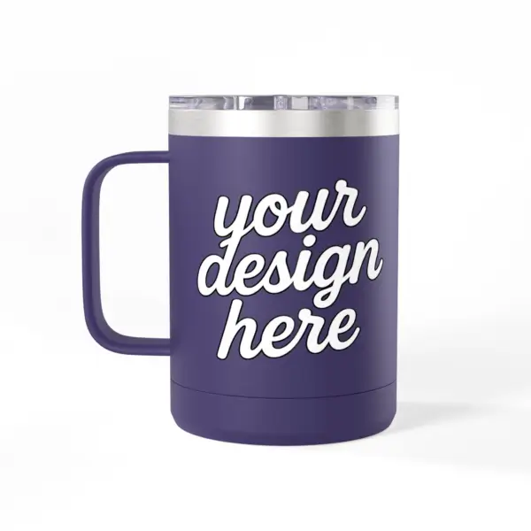Personalized Coffee Mug Tumbler, Custom Travel Mug, Insulated Coffee Cup, Gift for Coffee Lovers, Custom Design Option