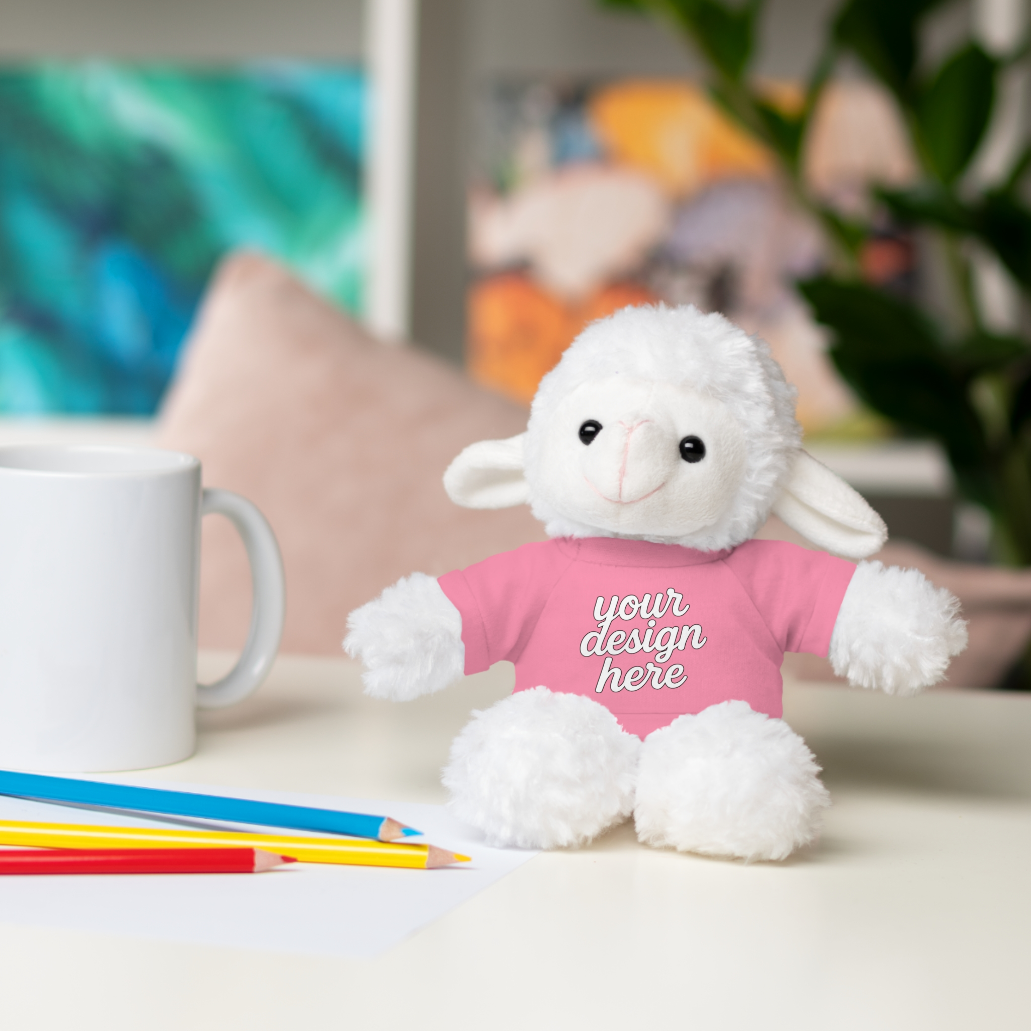 17112546636897505050_2048.webp Customizable Stuffed Animals - Personalized Teddy Bear with Tee, Gift for Kids, Birthday, Special Occasions, Cuddly Companion