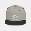 Snapback Cap - Undervisor Structured High-Profile Hat for Adults