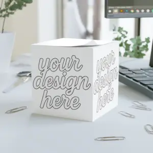 Custom Note Cube - Personalized Desk Organizer with Your Design Here