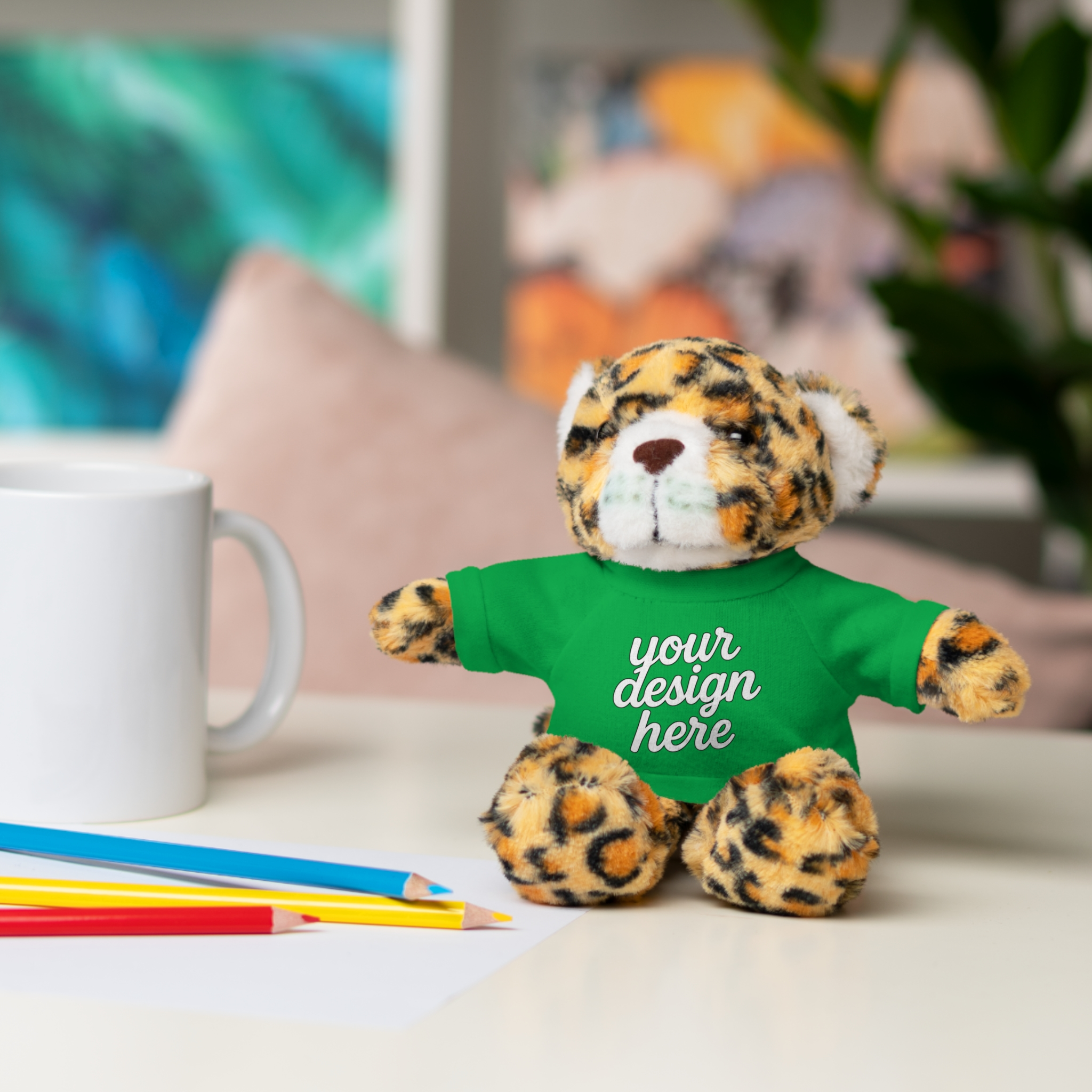2744138141063207671_2048.webp Customizable Stuffed Animals - Personalized Teddy Bear with Tee, Gift for Kids, Birthday, Special Occasions, Cuddly Companion