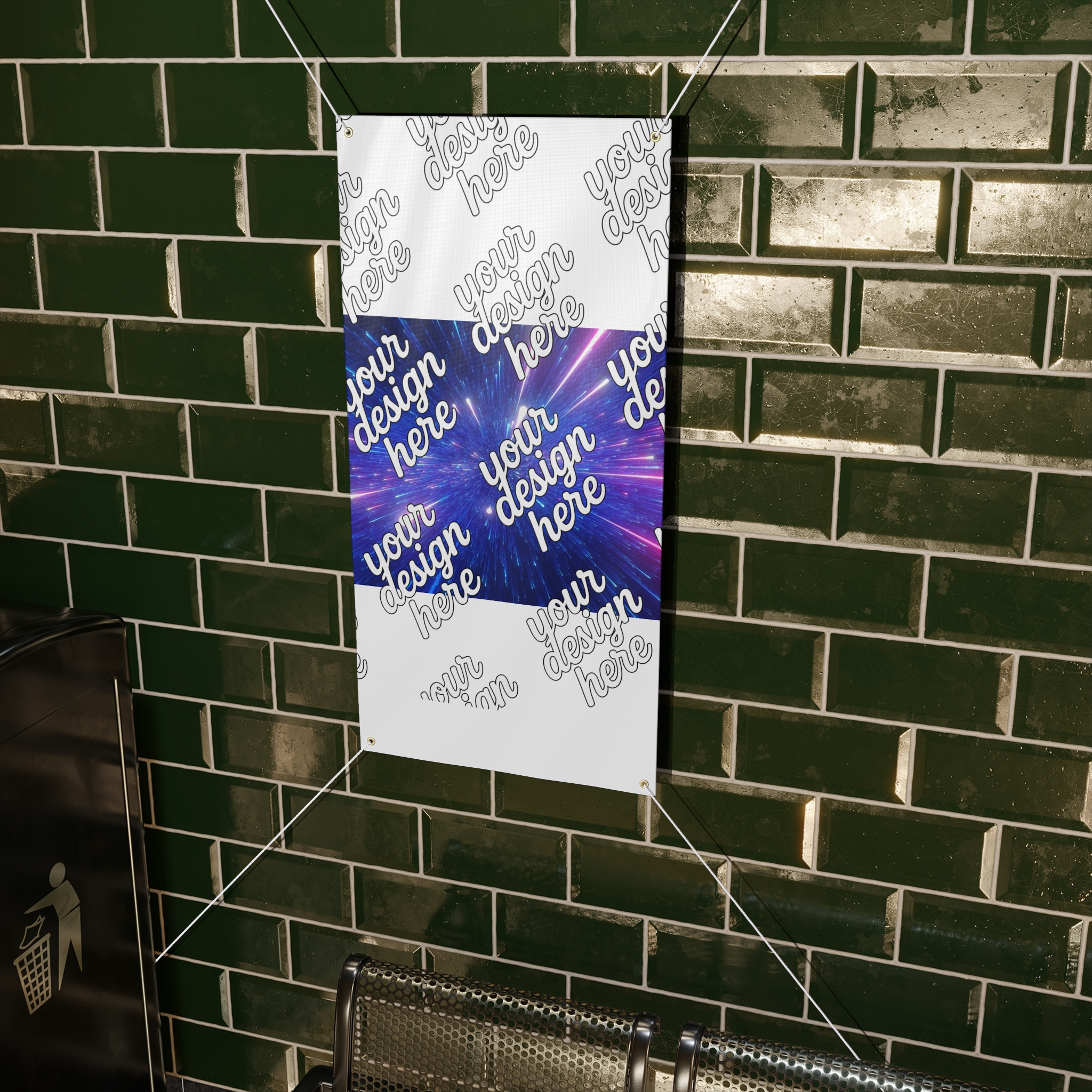 3160748690454417121_2048.webp Cosmic Matte Banner – Colorful Light Burst Design for Events and Parties