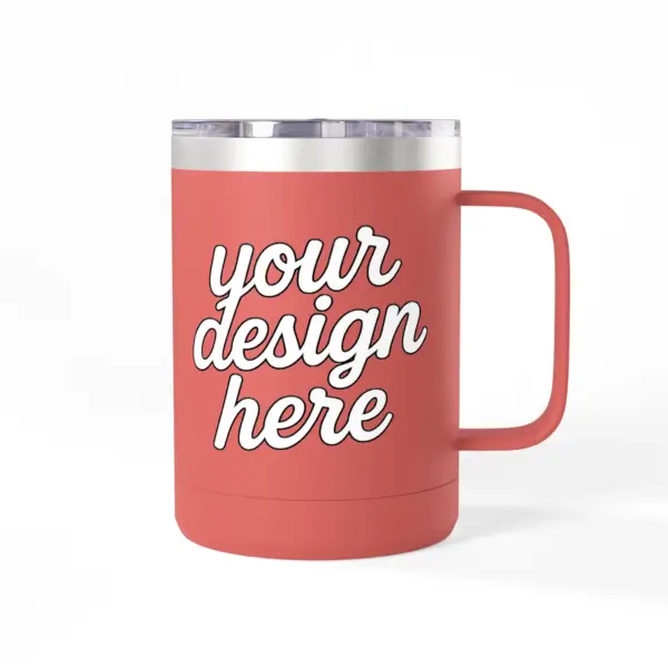 Personalized Coffee Mug Tumbler, Custom Travel Mug, Insulated Coffee Cup, Gift for Coffee Lovers, Custom Design Option