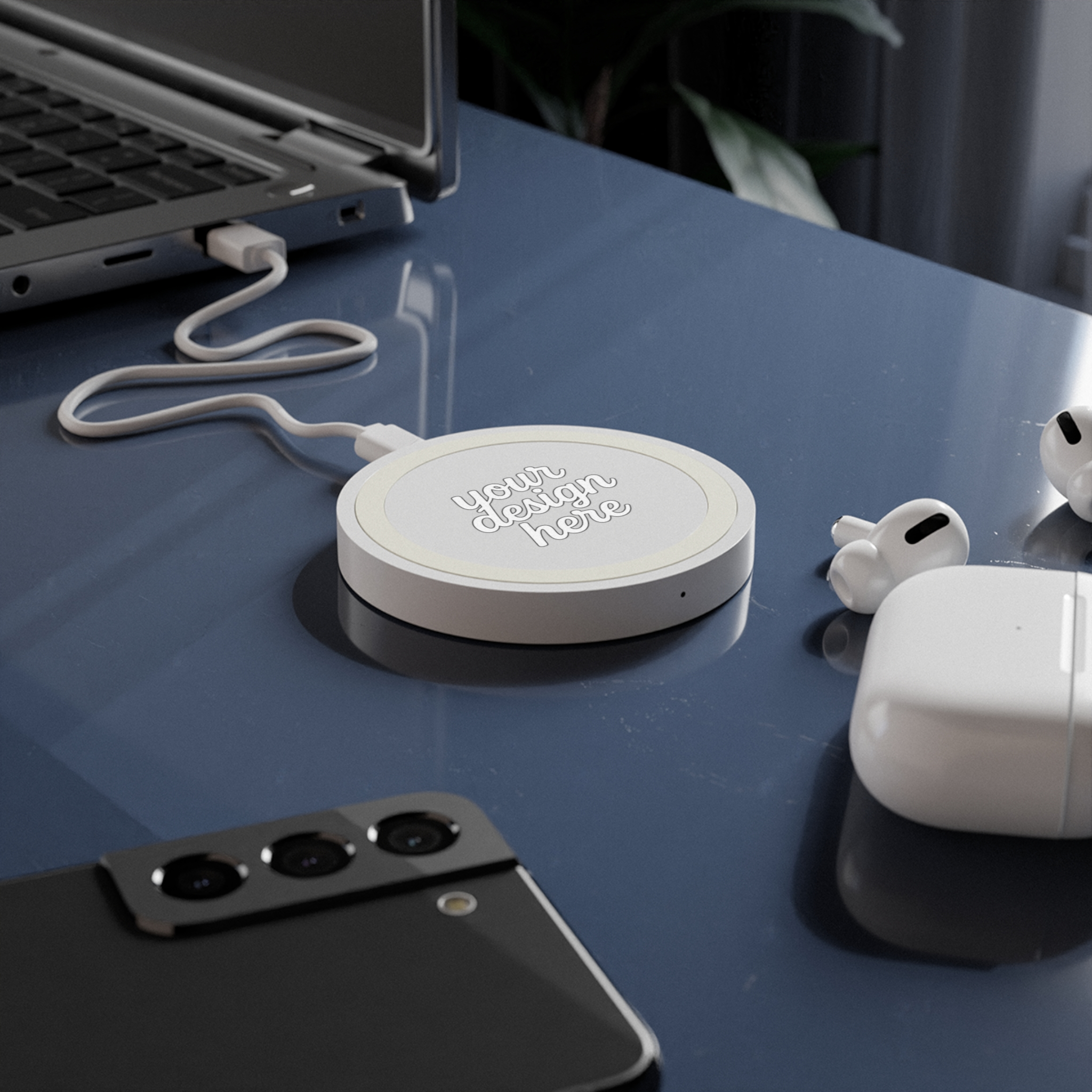 3437170770834118616_2048.webp Sleek Wireless Charging Pad for Home & Office, Phone Charger, Personalized Gift, Eco-Friendly Tech, Birthday, Christmas