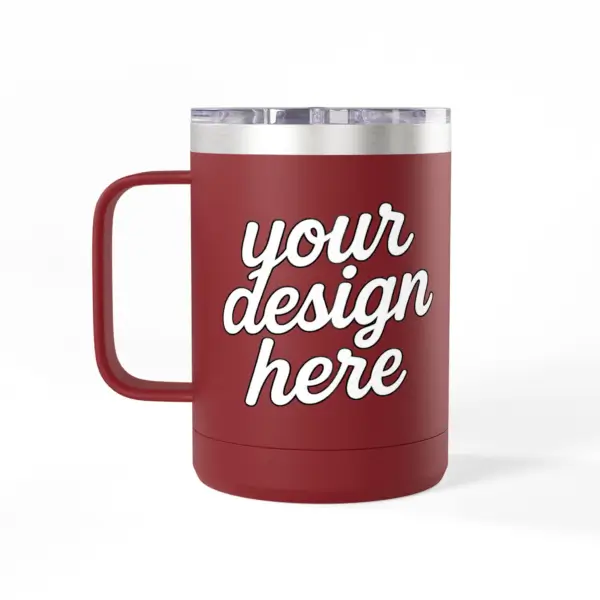 Personalized Coffee Mug Tumbler, Custom Travel Mug, Insulated Coffee Cup, Gift for Coffee Lovers, Custom Design Option