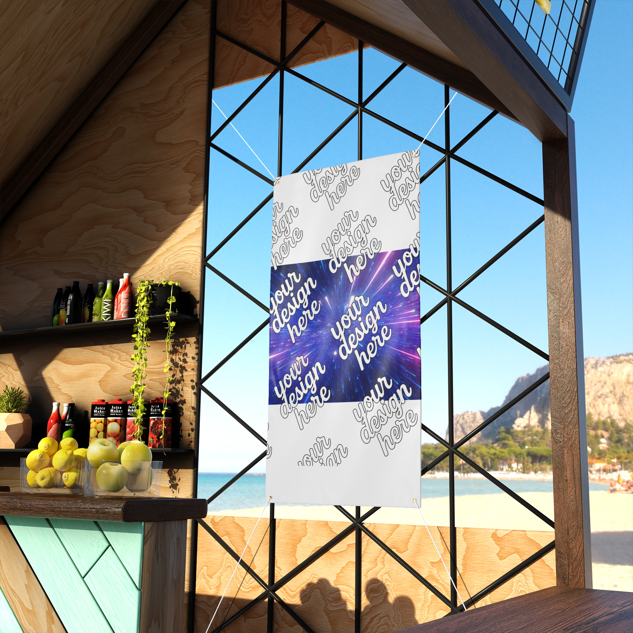 3673216786861938508_2048.webp Cosmic Matte Banner – Colorful Light Burst Design for Events and Parties