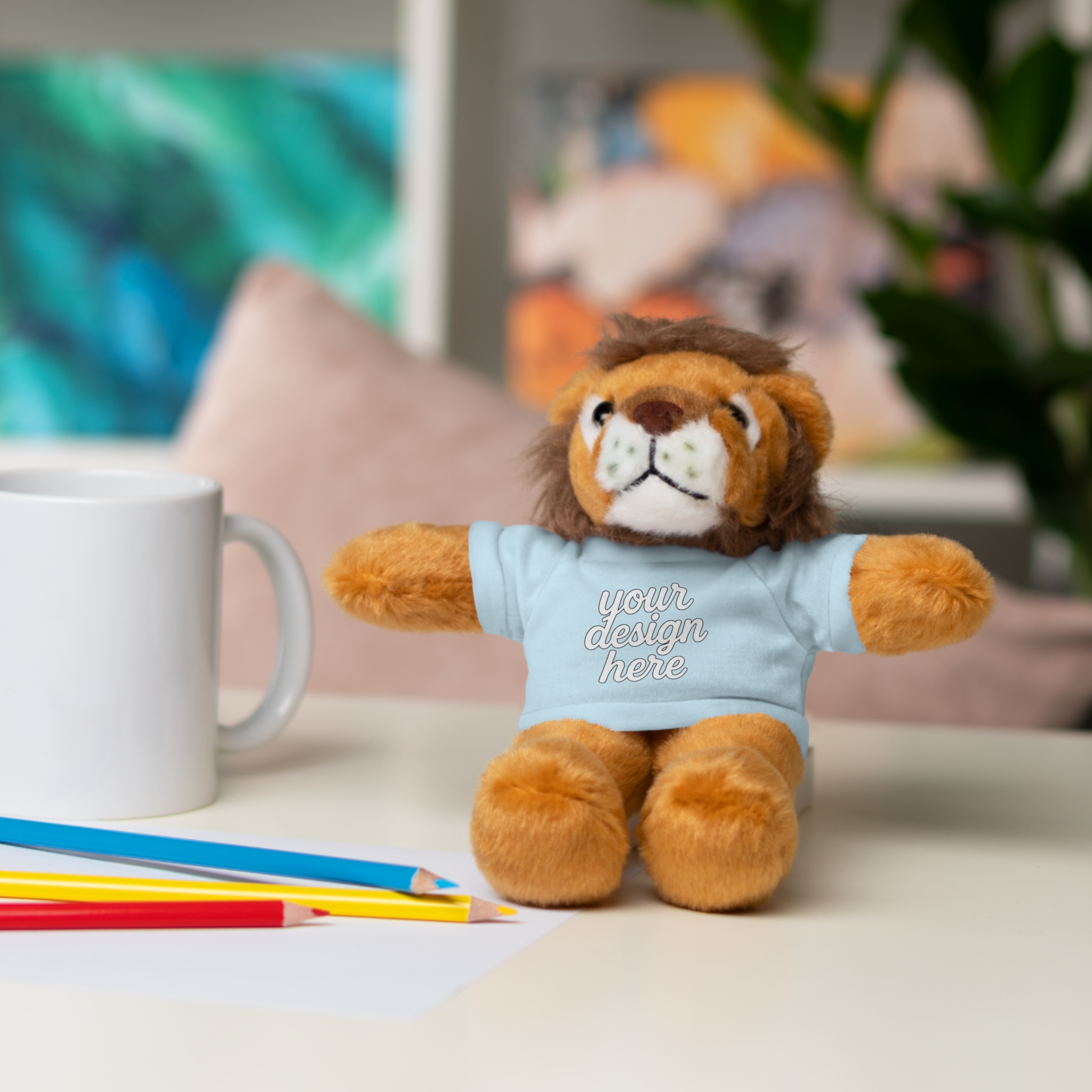 4132123158673395048_2048.webp Customizable Stuffed Animals - Personalized Teddy Bear with Tee, Gift for Kids, Birthday, Special Occasions, Cuddly Companion