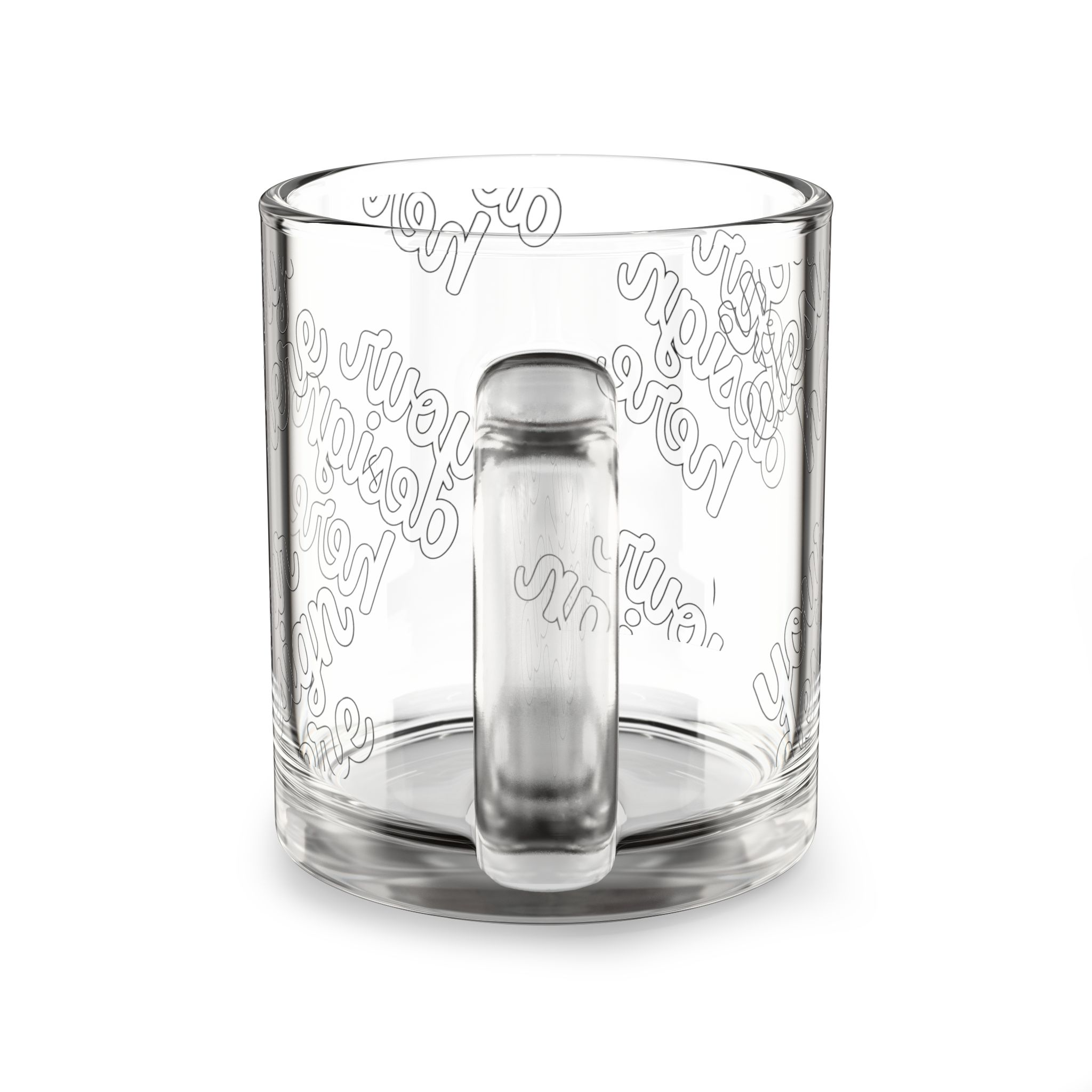 4500681755545882909_2048.webp Personalized Glass Mug, 10oz - Customizable Gift for Coffee Lovers, Tea Drinkers, Celebration, Home Decor, Unique Gift Idea