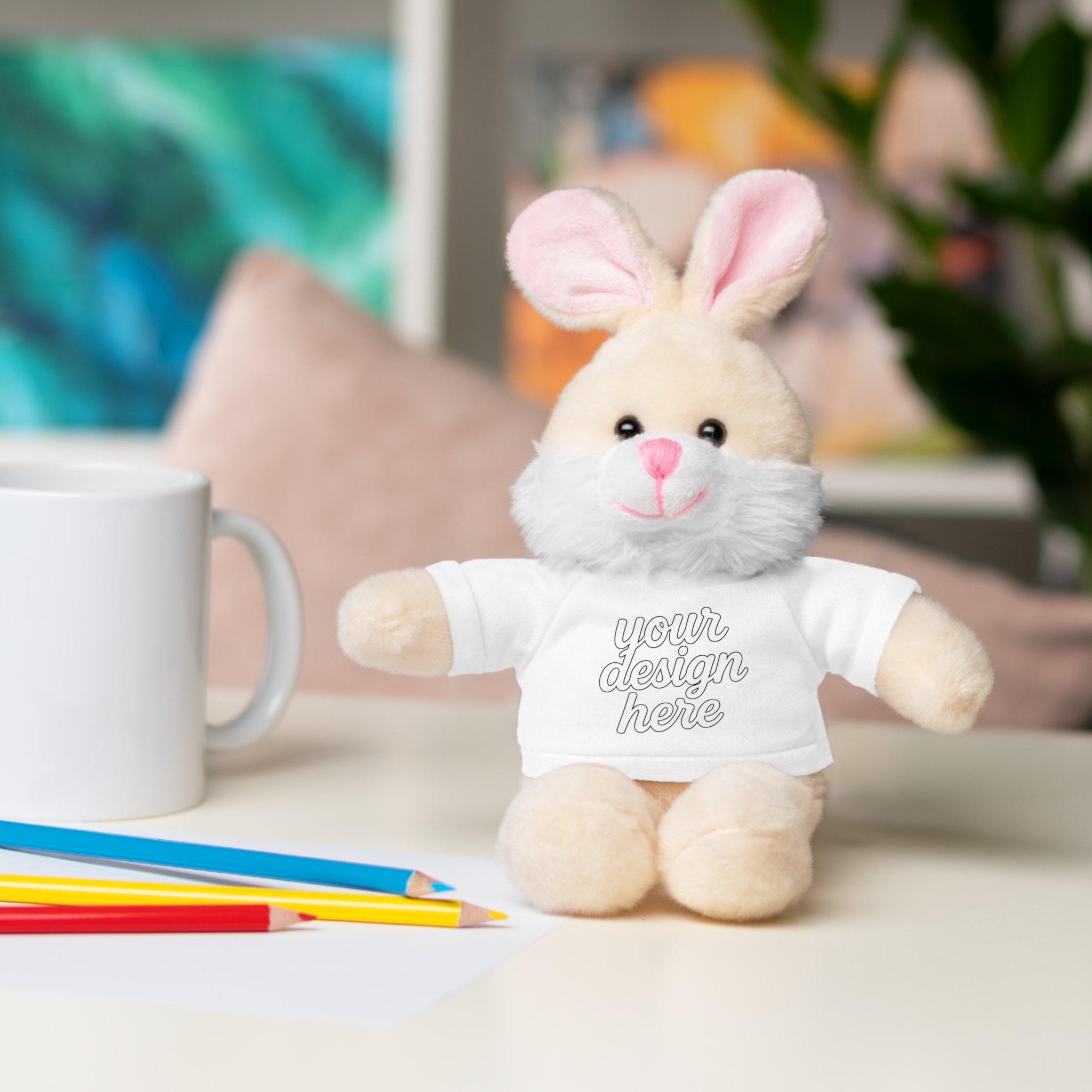4735774187750623666_2048.webp Customizable Stuffed Animals - Personalized Teddy Bear with Tee, Gift for Kids, Birthday, Special Occasions, Cuddly Companion