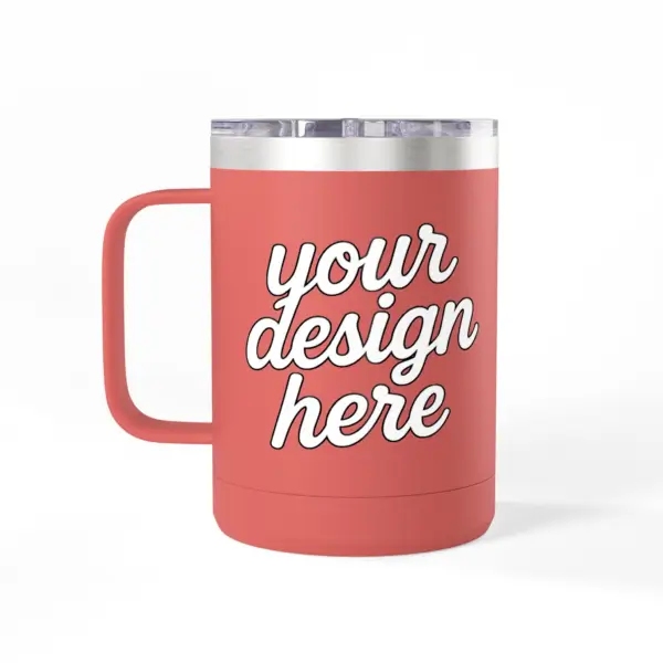 Personalized Coffee Mug Tumbler, Custom Travel Mug, Insulated Coffee Cup, Gift for Coffee Lovers, Custom Design Option