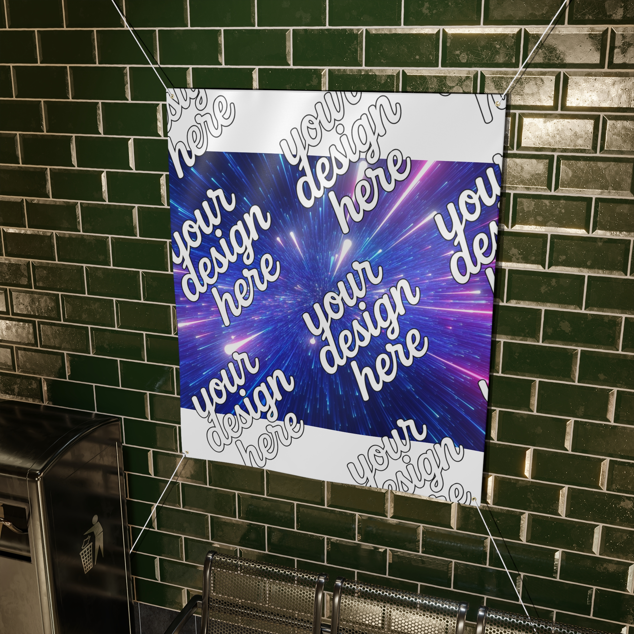 6493592761351301726_2048.webp Cosmic Matte Banner – Colorful Light Burst Design for Events and Parties