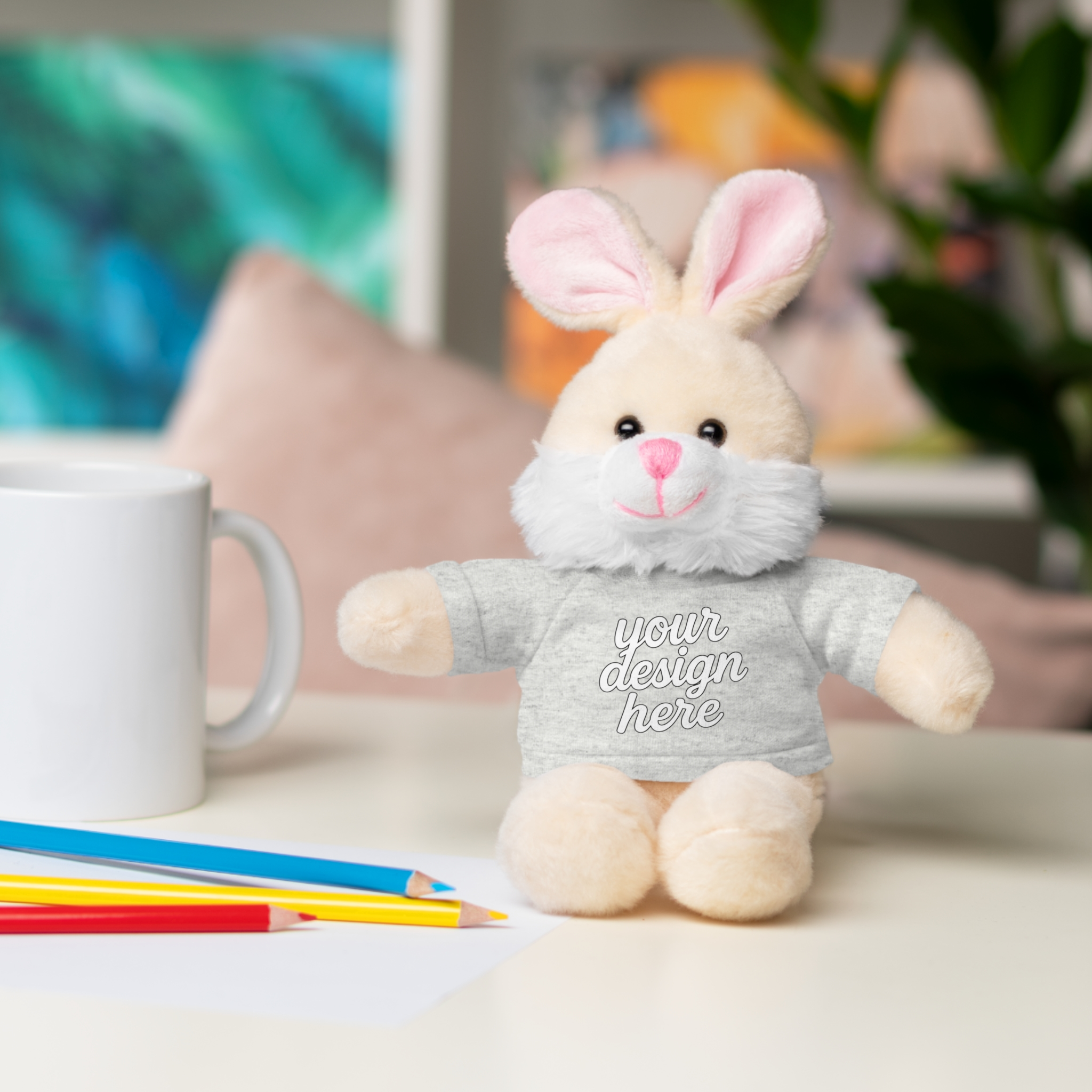 6619744579993584361_2048.webp Customizable Stuffed Animals - Personalized Teddy Bear with Tee, Gift for Kids, Birthday, Special Occasions, Cuddly Companion