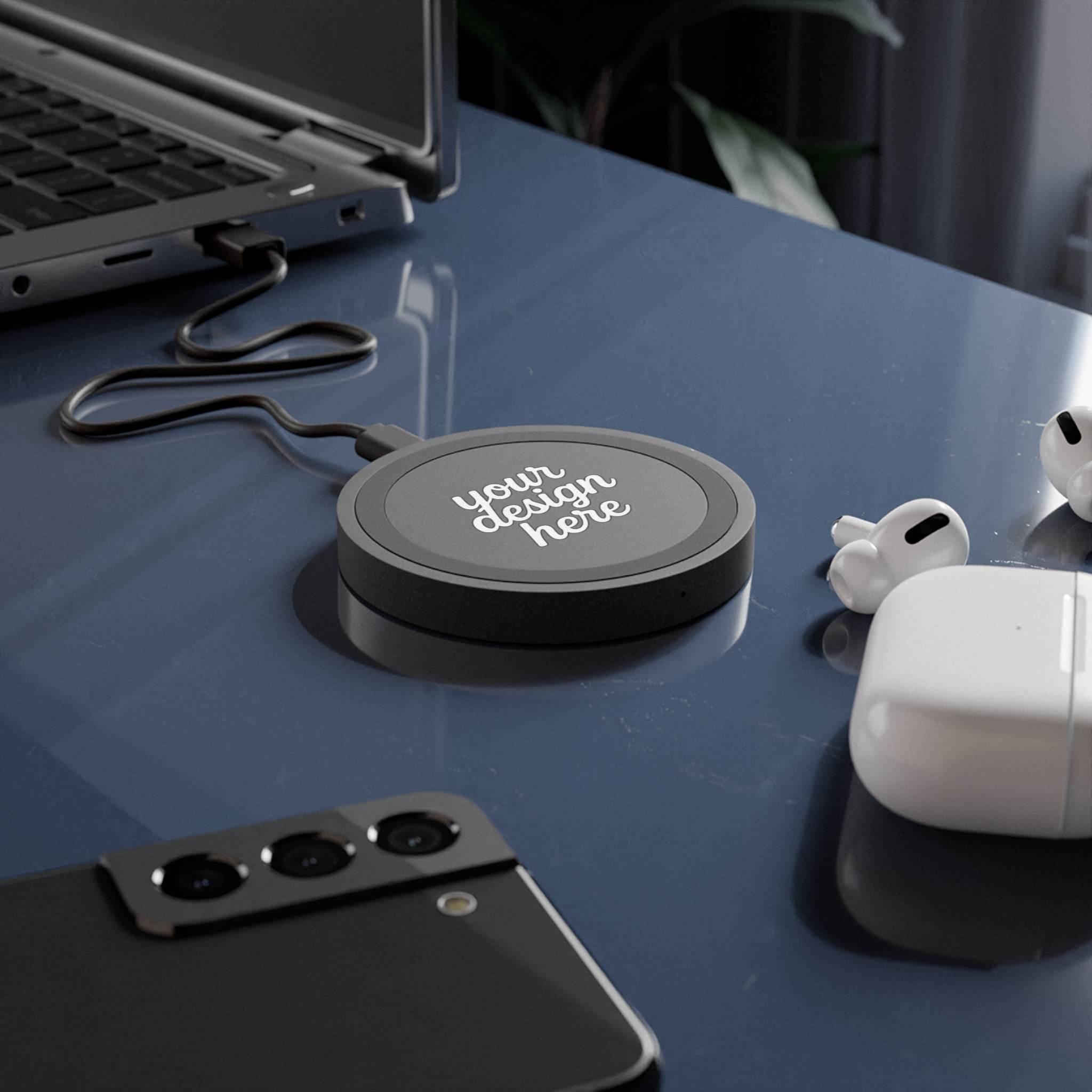 6640668666311830569_2048.webp Sleek Wireless Charging Pad for Home & Office, Phone Charger, Personalized Gift, Eco-Friendly Tech, Birthday, Christmas