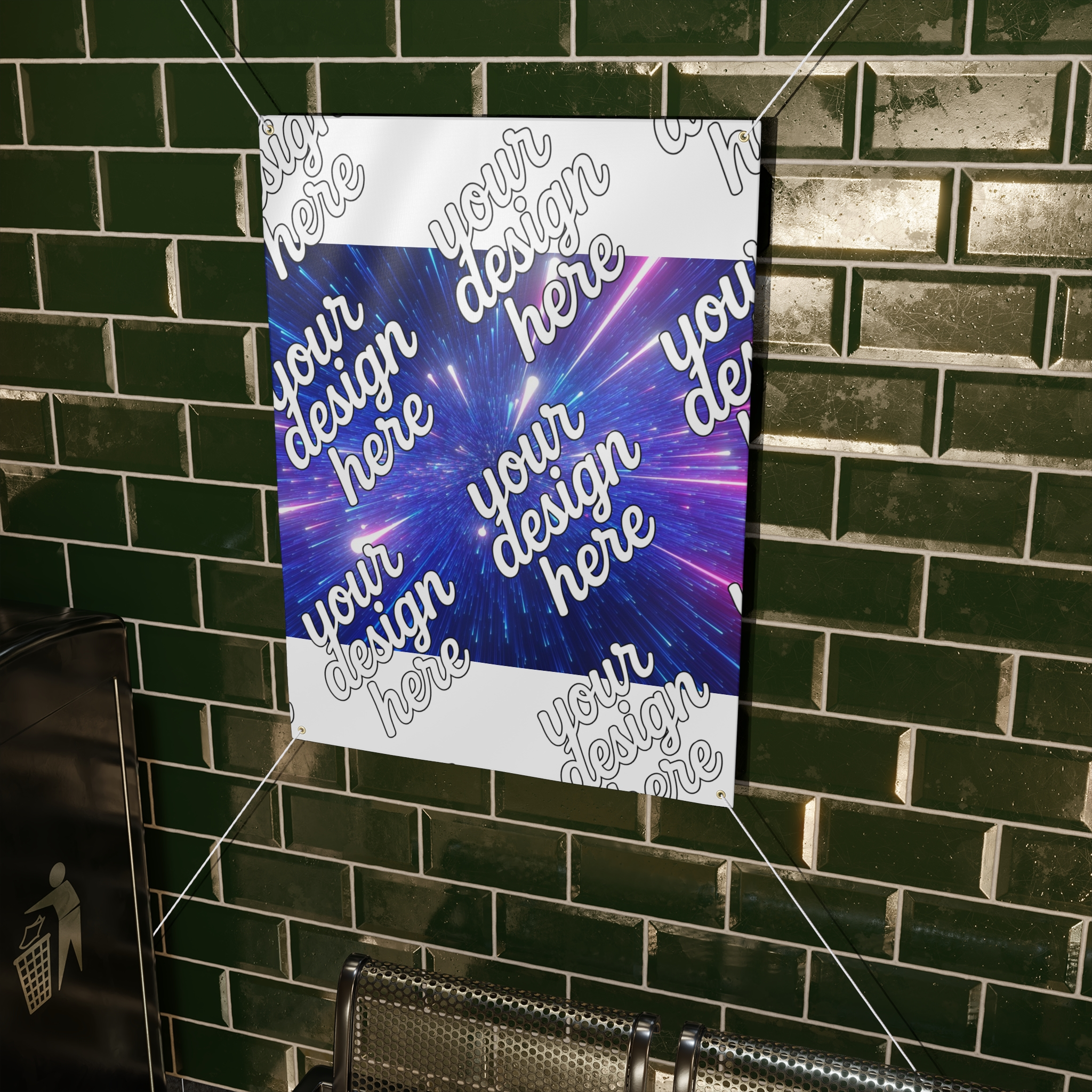 7078575777134856866_2048.webp Cosmic Matte Banner – Colorful Light Burst Design for Events and Parties