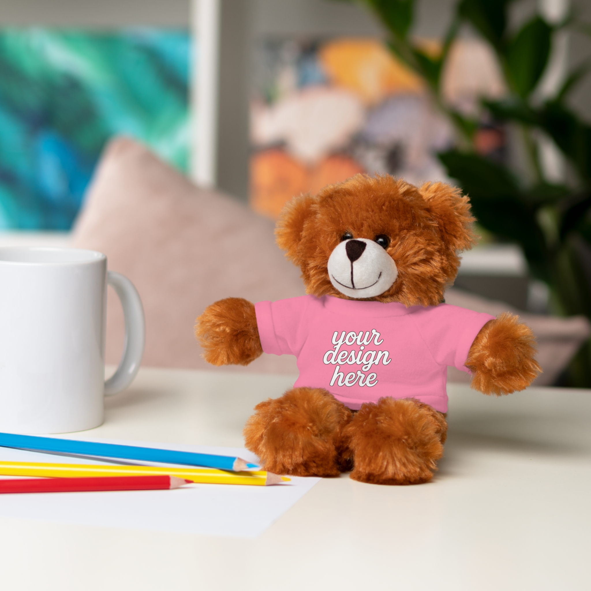 742682124827786217_2048.webp Customizable Stuffed Animals - Personalized Teddy Bear with Tee, Gift for Kids, Birthday, Special Occasions, Cuddly Companion