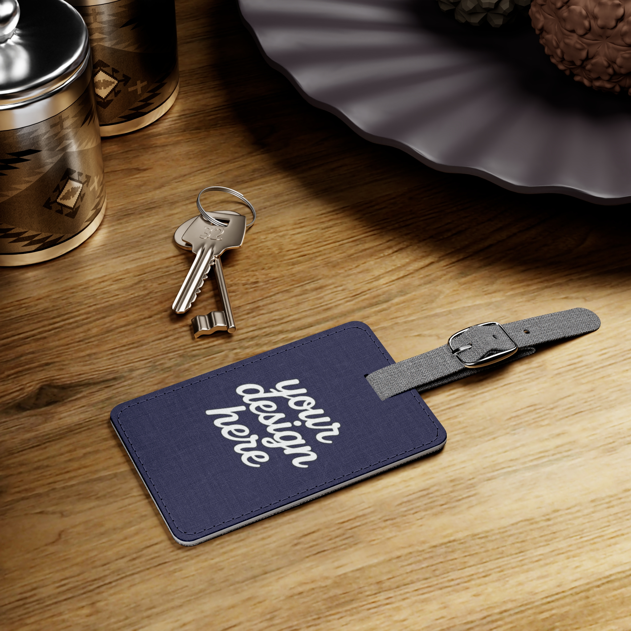 8358461837296485862_2048.webp Personalized Saffiano Luggage Tag, Custom Travel Accessory, Ideal Gift for Travelers, Unique Baggage Identification, Perfect for Holidays