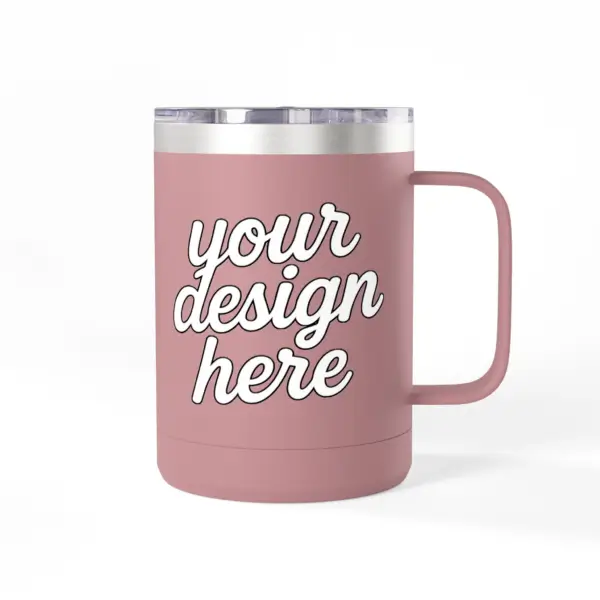 Personalized Coffee Mug Tumbler, Custom Travel Mug, Insulated Coffee Cup, Gift for Coffee Lovers, Custom Design Option