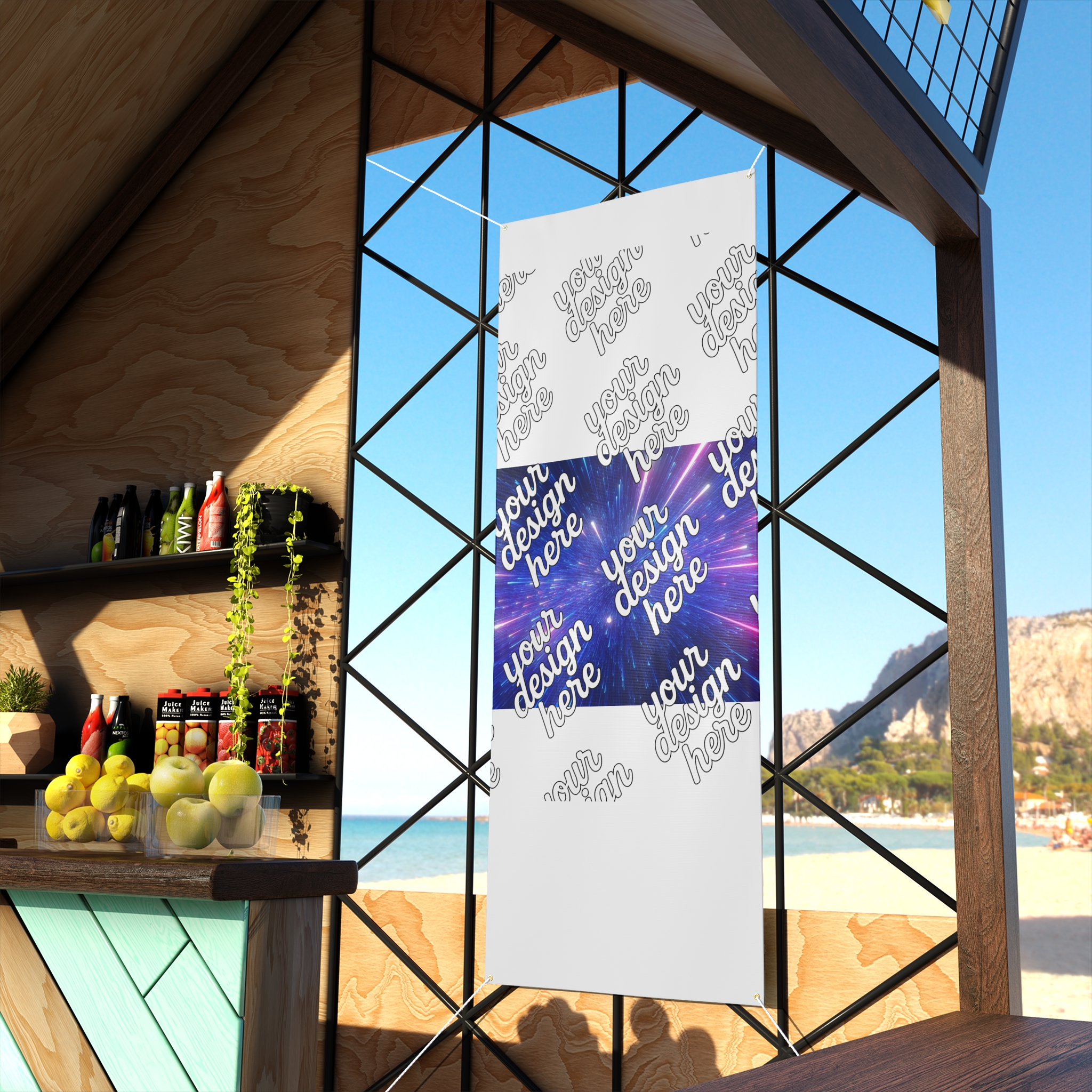 8912427234652758998_2048.webp Cosmic Matte Banner – Colorful Light Burst Design for Events and Parties