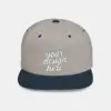 Snapback Cap - Undervisor Structured High-Profile Hat for Adults