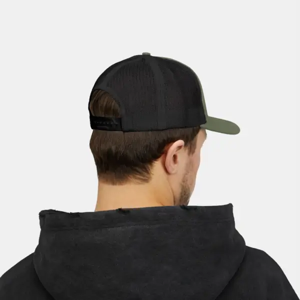 Trucker Cap with Mesh Back and Adjustable Snap Closure