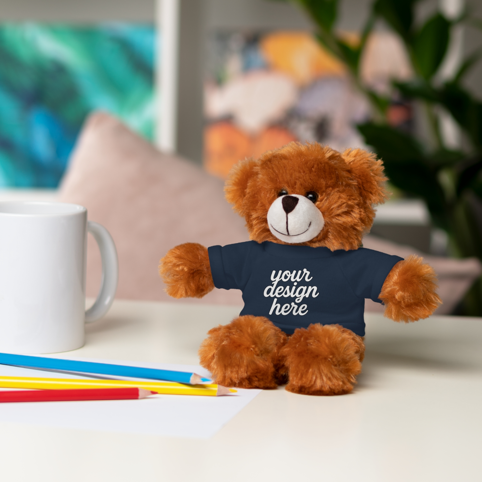 9723373771703585742_2048.webp Customizable Stuffed Animals - Personalized Teddy Bear with Tee, Gift for Kids, Birthday, Special Occasions, Cuddly Companion