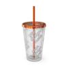 Sunsplash 16oz Insulated Tumbler with Straw — Vibrant Double‑Wall Travel Cup