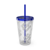Sunsplash 16oz Insulated Tumbler with Straw — Vibrant Double‑Wall Travel Cup