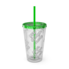 Sunsplash 16oz Insulated Tumbler with Straw — Vibrant Double‑Wall Travel Cup
