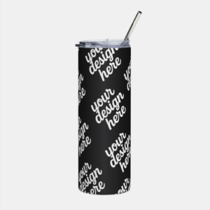 20oz Stainless Steel Tumbler — Insulated Travel Cup with Lid & Straw