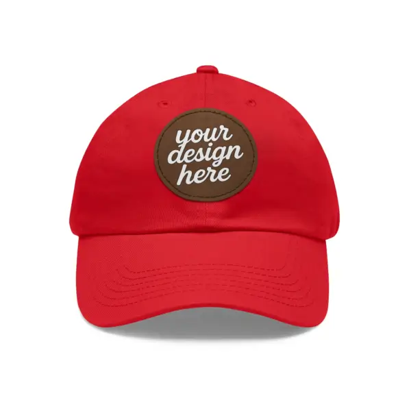 Dad Hat with Custom Leather Patch, Personalized Gift for Dad, Casual Summer Hat, Adjustable Cap, Father's Day Gift, Gift for Him