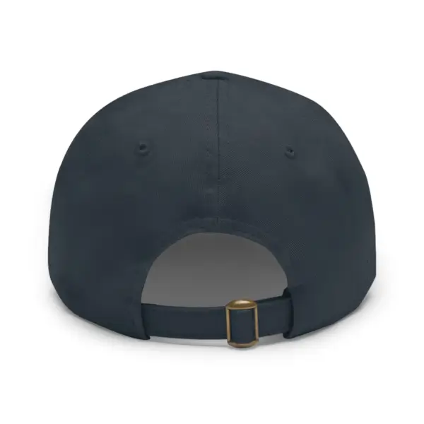 Unstructured Hat With Rectangle Leather Patch