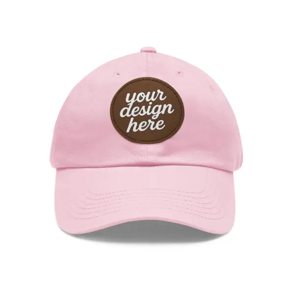 Dad Hat with Custom Leather Patch, Personalized Gift for Dad, Casual Summer Hat, Adjustable Cap, Father's Day Gift, Gift for Him