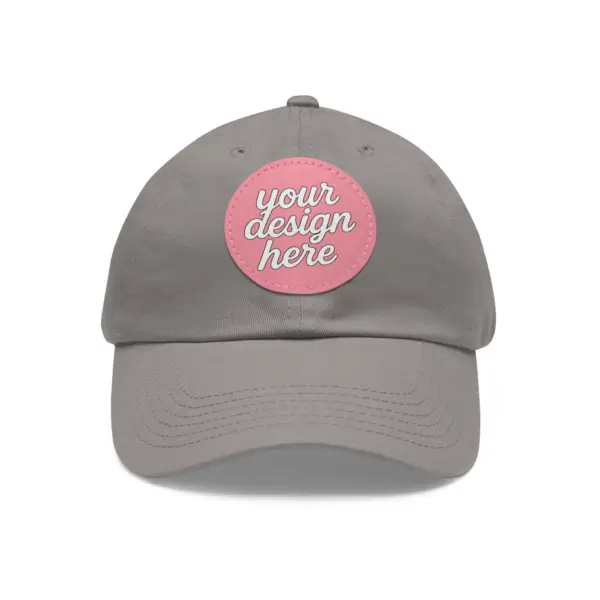 Dad Hat with Custom Leather Patch, Personalized Gift for Dad, Casual Summer Hat, Adjustable Cap, Father's Day Gift, Gift for Him