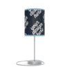 Modern Fabric-Trim Lamp on Stand — Cozy 360 Printed Shade