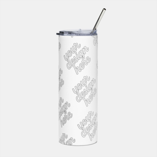 20oz Stainless Steel Tumbler — Insulated Travel Cup with Lid & Straw