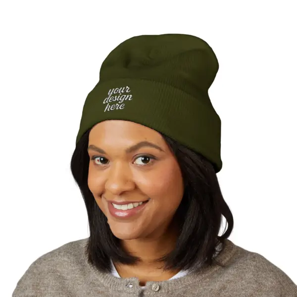 Embroidered Cuffed Beanie