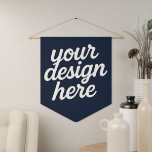 Pennant — Wall Flag with Wooden Dowel