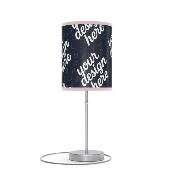 Modern Fabric-Trim Lamp on Stand — Cozy 360 Printed Shade
