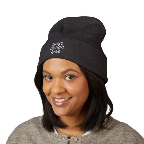 Embroidered Cuffed Beanie
