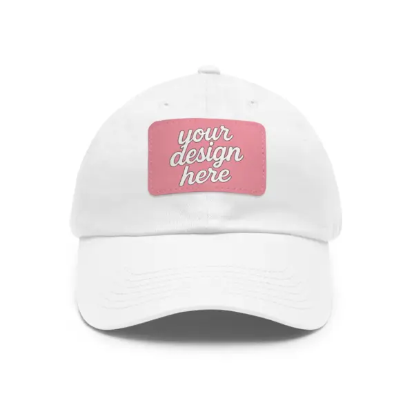 Unstructured Hat With Rectangle Leather Patch