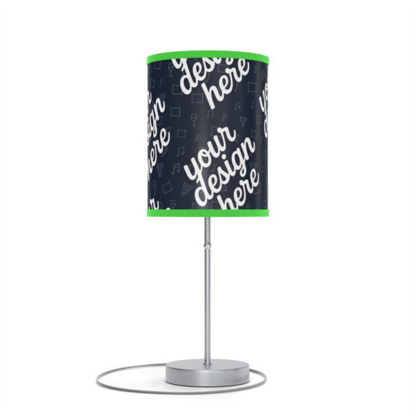 Modern Fabric-Trim Lamp on Stand — Cozy 360 Printed Shade