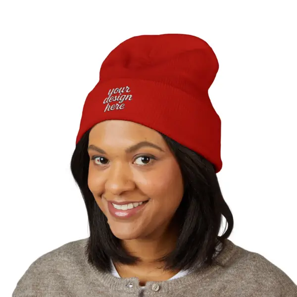 Embroidered Cuffed Beanie