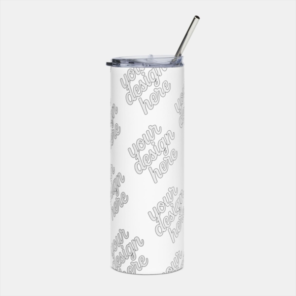 20oz Stainless Steel Tumbler — Insulated Travel Cup with Lid & Straw