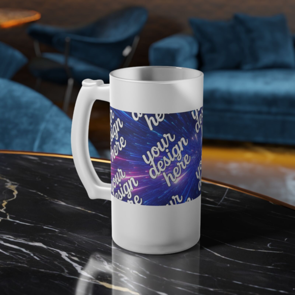 Frosted Glass Beer Mug — 16oz Custom Wraparound Beer Stein