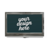 Glossy Metallic Business Card Holder — Velvet Interior, Holds 20 Cards
