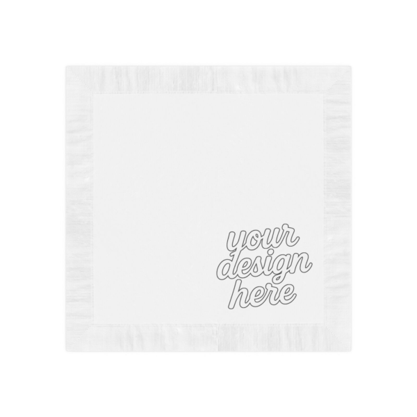 Coiled-Edge Coined Napkins — Elegant Embossed Cocktail & Luncheon Napkins for Parties, Weddings, Events