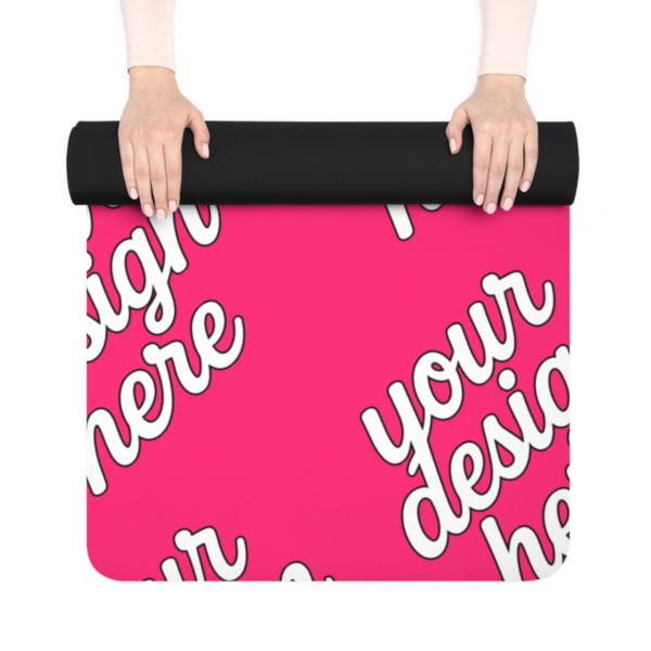 Edge-to-Edge Printed Rubber Yoga Mat — Anti-Slip, Lightweight with Carry Strap